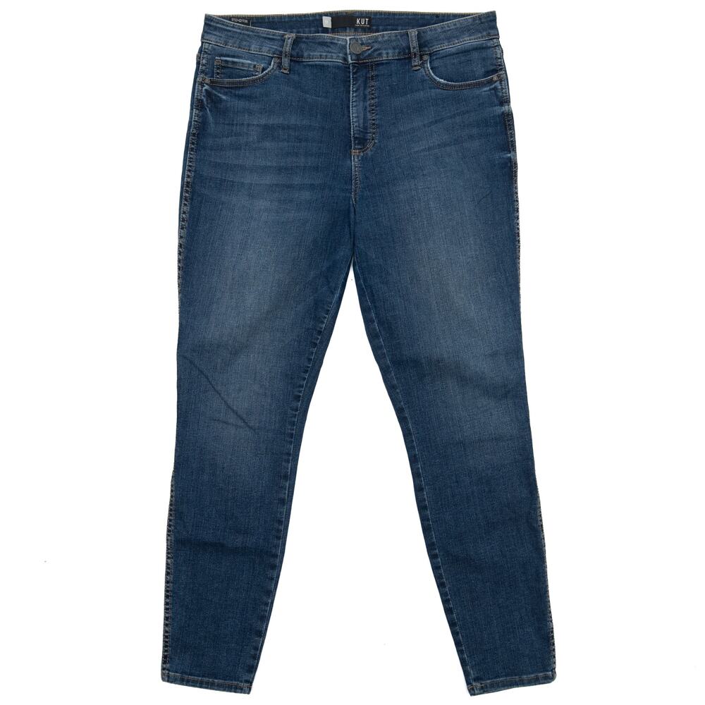 Kut From The Kloth Donna High Rise Fab Ab Ankle Skinny Jeans Size 12
